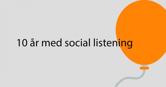 10 år med social listneing Overskrift fylder 10 år