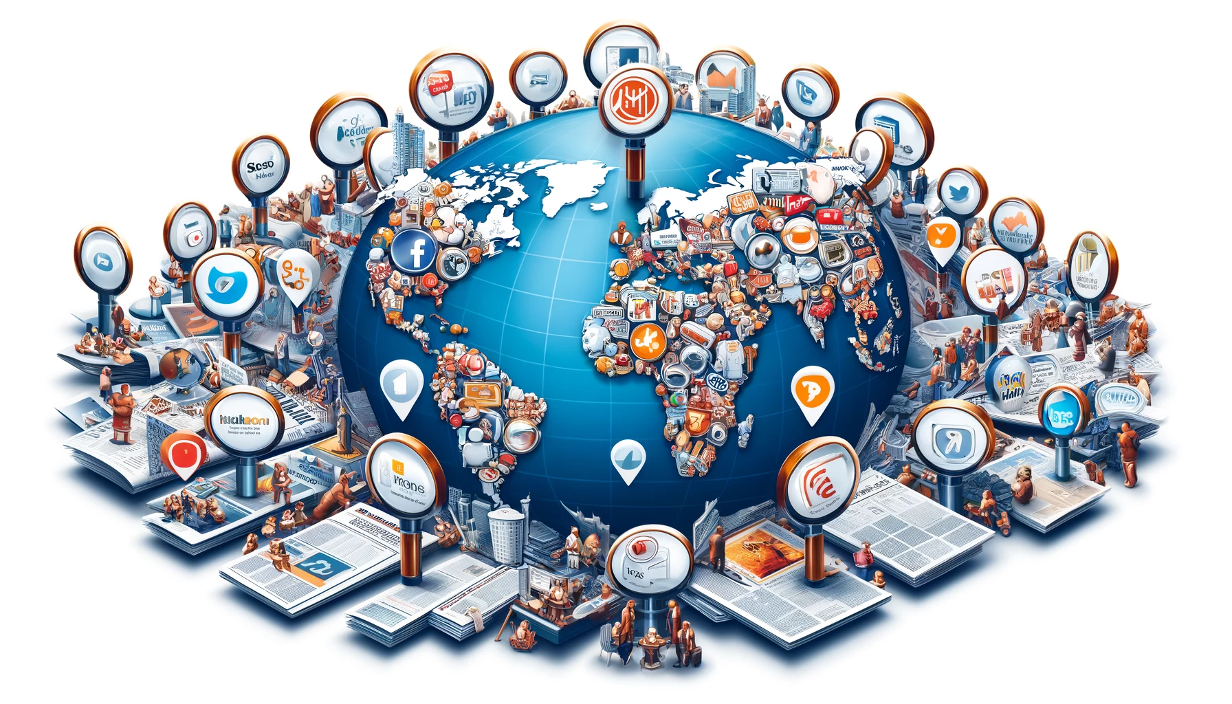 Illustration til blogindlægget Lokal medieovervågning: Essentielt for globale virksomheder