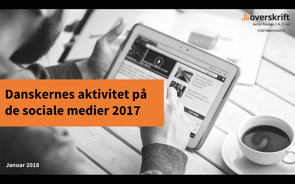 Årsanalyse: Danskernes aktivitet på sociale medier 2017