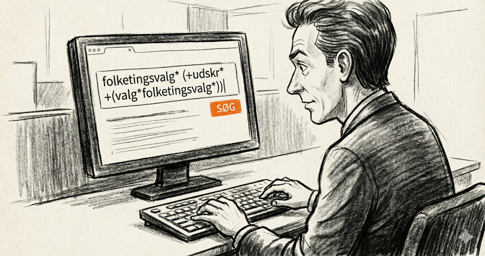 Illustration til blogindlægget Signal eller støj – begynderguide til medieovervågning
